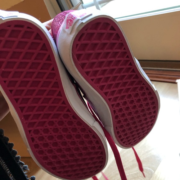 Vans Authentic glitter rosy girls size 3 shoes - Picture 3 of 6